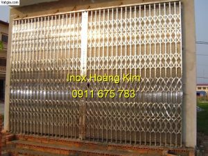 Cửa xếp inox mẫu 4