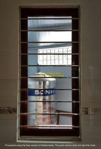 Sen hoa cửa sổ inox mẫu 10