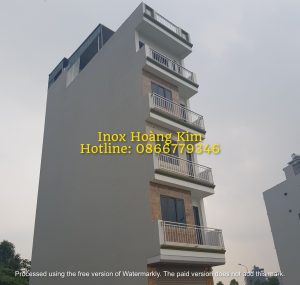 Lan can ban công inox mẫu 38