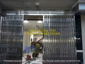 Cửa xếp inox mẫu 14